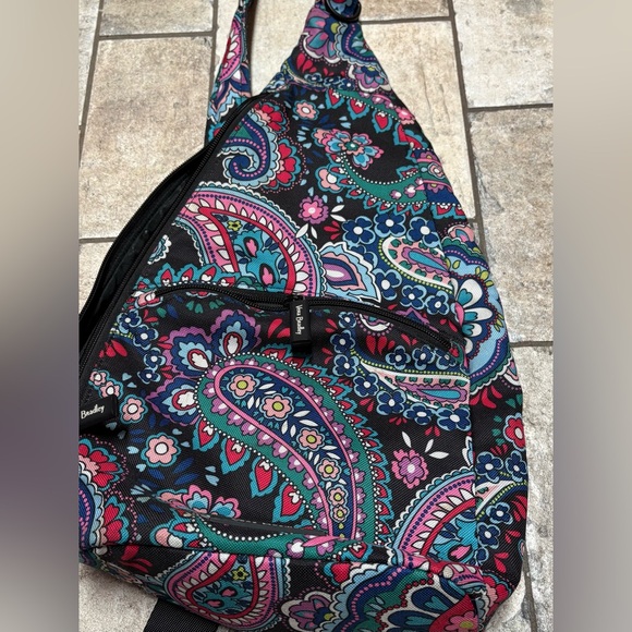 Vera Bradley Handbags - Vera Bradley Multicolor Paisley Women's Essential Sling Backpack Bag